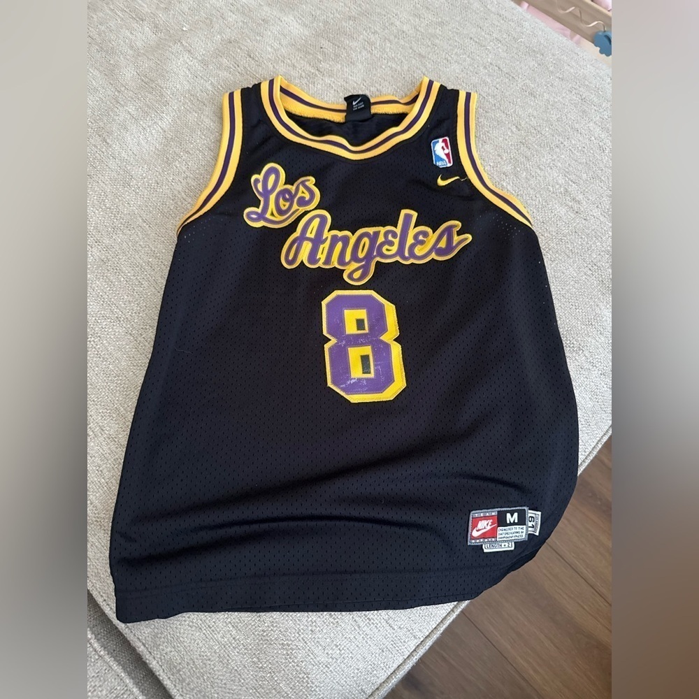 KOBE BRYANT Los Angeles Lakers NIKE VTG Throwback Jersey #8 Rewind 61 NBA Kid M
